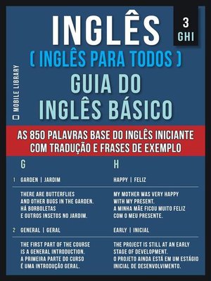 cover image of 3--GHI--Inglês ( Inglês Para Todos ) Guia do Inglês Básico
